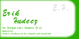 erik hudecz business card